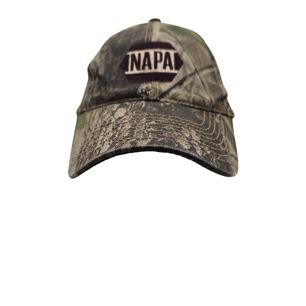 NAPA‎ Hat Cap Snap Back One Size Brown Camouflage Mesh Trucker Hunting Mens